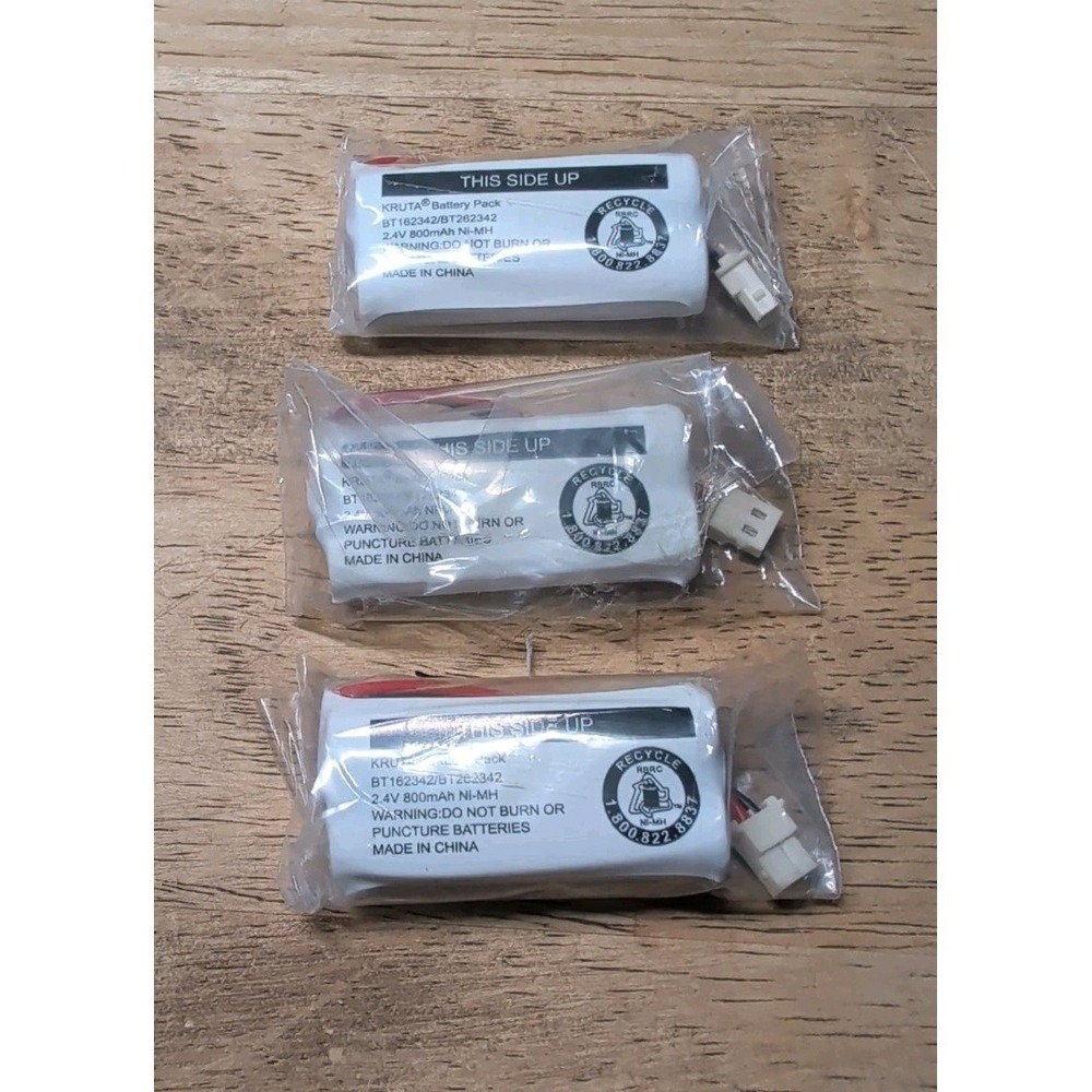 3 Pack AT&T - VTECH BT162342 2.4V 300MAH NI-MH PHONE‎ BATTERY (C2)